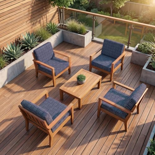 8Pcs Patio Cushion Covers Stretch Outdoor Furniture Protector Slipcovers - Image 6