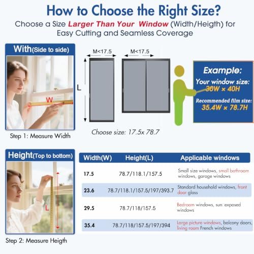 Coavas One Way Privacy Window Film with 3 Tools, Sliver 17.5"x 118.1" - Image 6