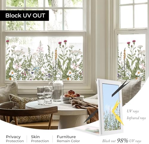 ADD.HERES Stained Glass Window Film, Window Film Decorative, 17.5 x 78.7 in - Image 5