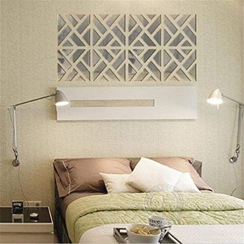3D Mirror Wall Stickers, 4 Pcs Acrylic Square Geometric Pattern DIY Art Decal, Self Adhesive Mirror Plastic Wall Sheet Tiles Home Decoration for Living Room Bedroom Stair Wall Decor (4 pcs) - Image 7