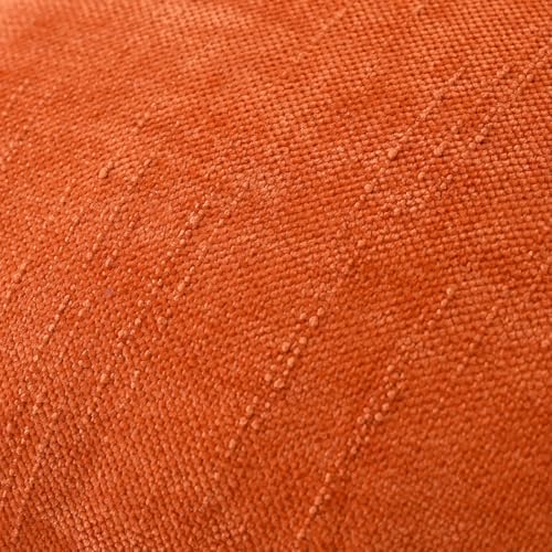 Set of 4 Soft Textured Decorative Throw Pillow Covers 26x26 Inch Cozy Farmhouse Cushion Cover Square Accent Pillow Cases for Bed Couch Sofa Living Room, Burnt Orange - Image 4