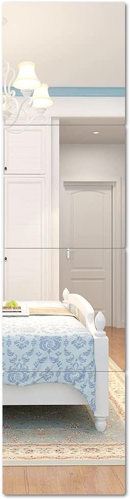 Acrylic Mirror Tiles, 12x12 in Shatterproof Wall Mirrors, 4 Pack by Jitejoe