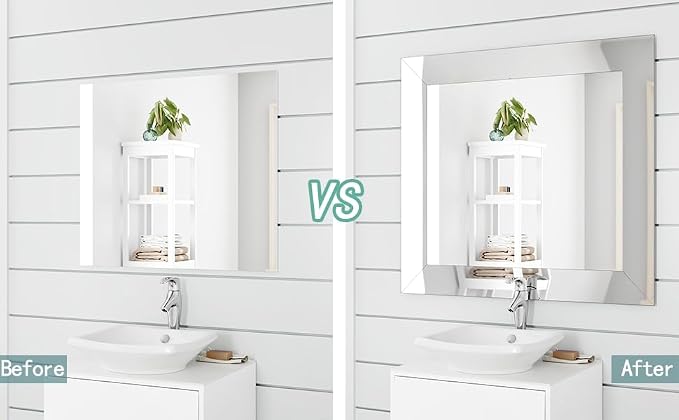 WESTICK Metallic Mirror Tape Border Roll 394" x 4" Peel and Stick Mirror Frame Border Waterproof Bathroom Silver Wallpaper Borders Removable Glossy Chrome Vinyl Film for Decor Bedroom Classroom - Image 4