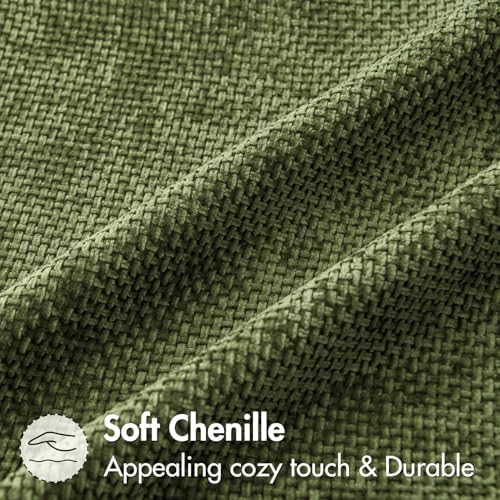 MIULEE Decorative Couch Throw Pillow Covers 20x20 Inch Olive 2 Pack - Image 6