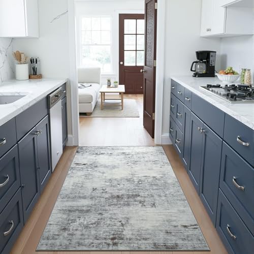 Toneed 3x5 Washable Non Slip Area Rugs for Bedroom Living Room, Grey - Image 4