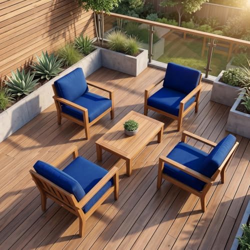 8Pcs Patio Cushion Covers Stretch Outdoor Furniture Protector Slipcovers - Image 5