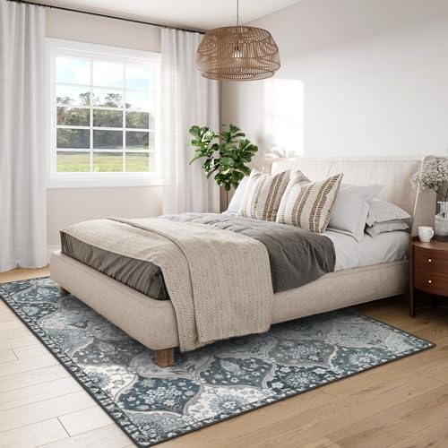Lahome Moroccan Washable Living Room Rug, 5x8 Rugs for Bedroom Dining Room - Image 4