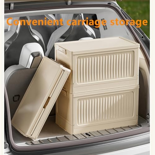 Foldable Storage Bin with Lid, 1‑Pack Beige – Collapsible Storage Box Organizer for Closet, Clothes, Toys, Books, Documents - Image 7