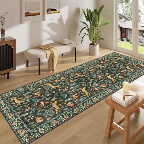 DUKINO 3x8 Runner Rug, Animal Washable Runner Rug for Kitchen, Black - Image 3