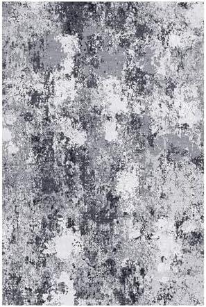 Modern Abstract 3x5 Washable Rug, Soft Low Pile Ultra Thin Entryway Rugs, Doormat for Indoor Entry, Living Room, Bedroom, Black Grey White - Image 6
