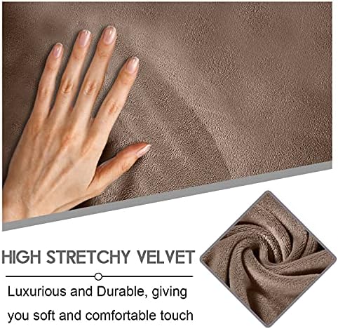 ULTICOR Velvet 8-Pieces Recliner Sofa Covers Stretch Reclining Couch Covers for 3 Cushion Reclining Sofa Slipcovers Furniture Covers Thick Soft Washable (3 Seater Recliner Cover, Sand) - Image 3