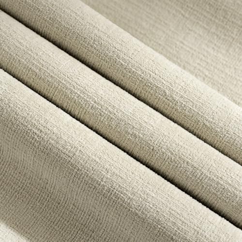 MIULEE Cream Chenille Couch Throw Pillow Covers, 18x18 - Image 2