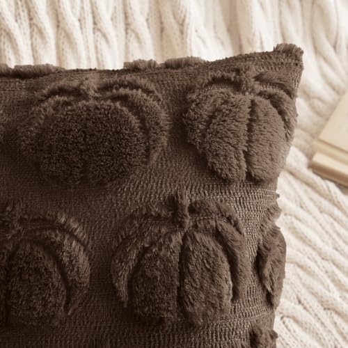 MIULEE Fall Pillow Covers Pumpkin Fall Decor 20x20 Reddish Brown - Image 2