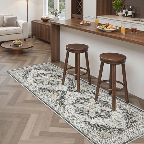 Madane Hallway Runner Rug 2x5 Washable Entry Rugs Non-Slip, Black - Image 2