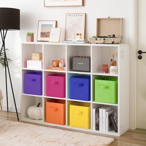 GRANNY SAYS 11 Inch Cube Storage Bins, Cube Storage Organizer, Rainbow - Image 4
