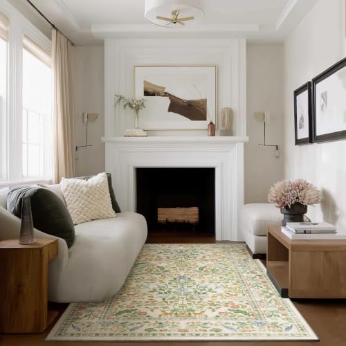 3x5 Small Area Rugs for Entryway: Machine Washable Rug Stain Resistant Non Slip Low Pile Soft Faux Wool Lightweight Entry Rug for Bedroom Living Room Kitchen Bathroom Laundry Office Front Door Indoor - Image 6
