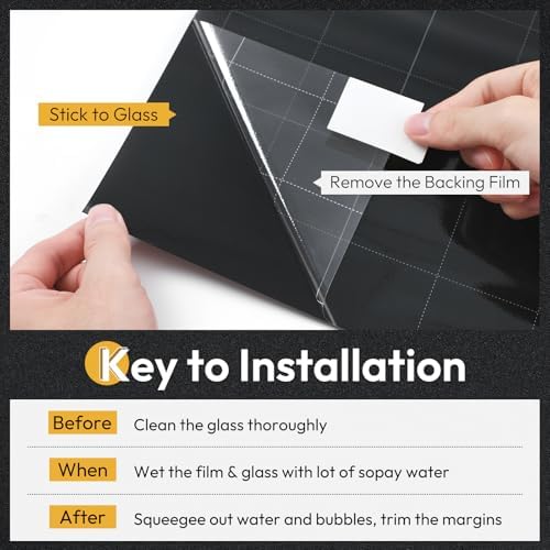 rabbitgoo Blackout Window Film 100% Light Blocking with Kit, 35.4" x 78.7" - Image 4
