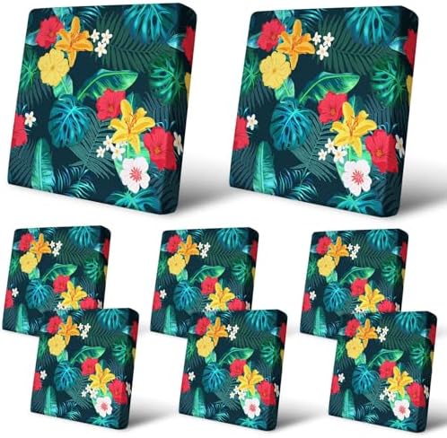 8Pcs Patio Cushion Covers Stretch Outdoor Furniture Protector Slipcovers by pickyNproud