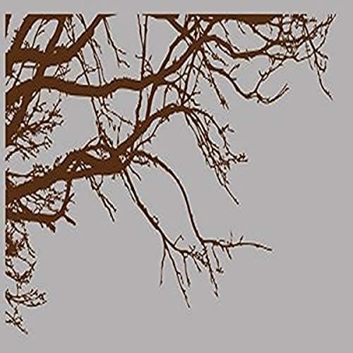 Innovative Stencils 1130 100 mbrown Tree Top Branches Wall Decal Vinyl Sticker, 100-Inch x 44-Inch, Brown by Innovative+Stencils