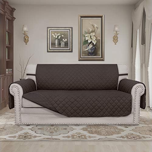 Easy-Going Reversible Couch Cover, 2 Cushion Sofa, Chocolate/Chocolate - Image 2