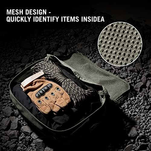 PETAC GEAR 3 PCS Tactical Modular Packing Cubes, Large Capacity Mesh Storage Bag,Outdoor Travel Organize Storage Pouches Bags. - Image 5