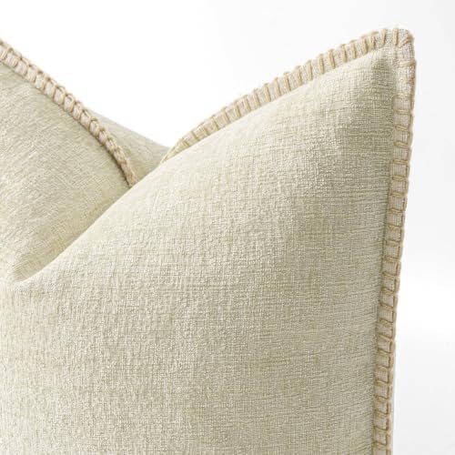 MIULEE Decorative Lumbar Throw Pillow Covers 12x20 Inch Cream White 2 Pack - Image 2