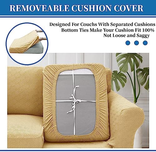 XINEAGE 3-Piece Stretch X-Large Sofa Cover, Washable Couch Covers for Dog - Image 6