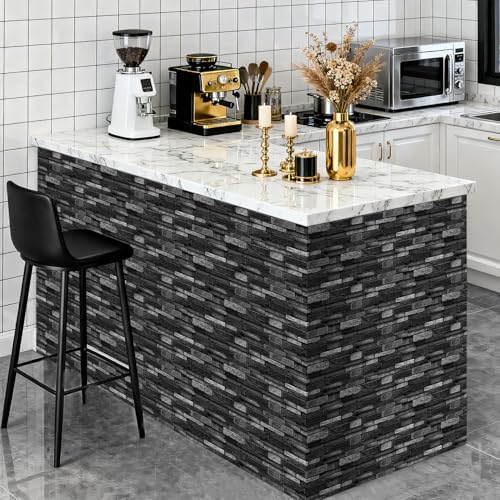 3D Textured Peel and Stick Backsplash,20-Piece PVC Tiles,Black | Waterproof & Durable, Perfect Decor for Kitchen, Bathroom and Home Wall Renovation - Image 6