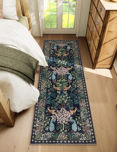 Washable Runners for Hallways Kitchen Rug: 2'6"x8' Runner Rug Stain Resistant Non Slip Low Pile Soft Carpet Runner Rug for Entryway Bedroom Beside Bathroom Laundry Room - Image 6
