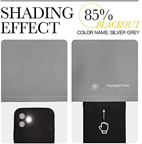 NICETOWN Silver Grey Doorway Curtain Privacy, Door Cover Curtain, Sound Reducing Winter Insulated Thermal Room Darkening Blackout Curtains for Bedroom, 144 inch Length (1 Panel, 5ft Wide by 12ft Long) - Image 5