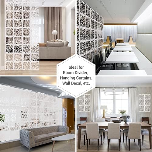 ANMINY Hanging Room Divider Panels, 24 PCS White - Image 7