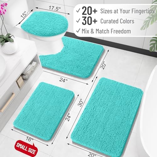 OLANLY Small Bathroom Rugs 24x16, Extra Soft Absorbent Chenille Bath Rugs - Image 2