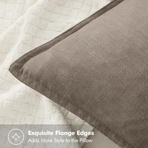 MIULEE Decorative Linen Pillow Covers 18x18 Inch Dune - Image 2