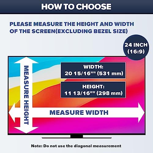 [2-Pack] HD Computer Privacy Screen 24 inch, Upgraded Computer Privacy Screen for 16:9 Widescreen Removable Anti Glare Cover and Blue Light UV-Blocking Filter - Image 5