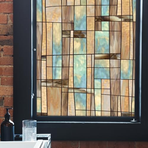 City Lights Window Privacy Film by Artscape - Decorative Stained Glass Design, Static Cling, Blocks Views, Not Light, Fade Resistant, Easy DIY Installation, Made in USA - 24 x 36 Inch by Unknown