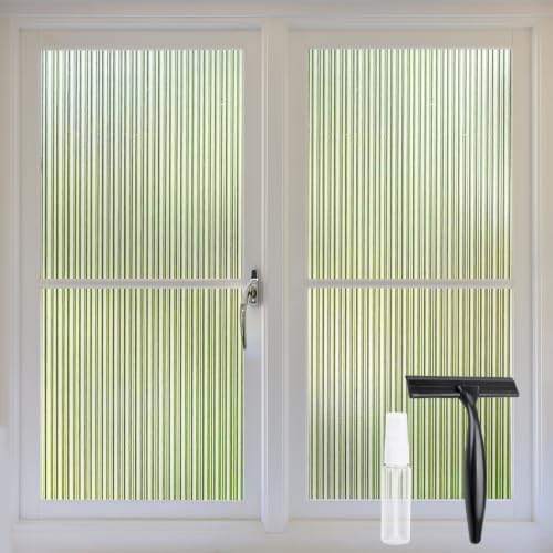 STATINT Reeded Glass Privacy Window Film,3D Frosted, 35.4in x 13.1ft by STATINTWINDOWFILMS