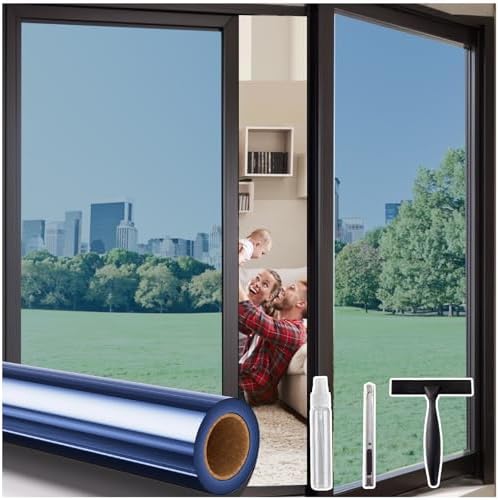 Coavas One Way Privacy Window Film with 3 Tools, Blue 17.5"x 78.7" by Coavas
