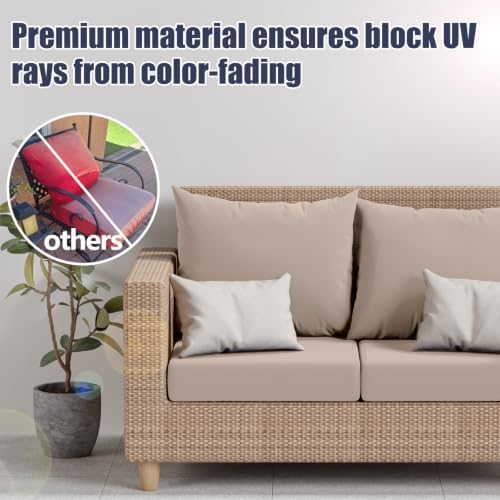 8Pcs Outdoor Cushion Covers, Stretch Patio Furniture Couch Chair Slipcovers - Image 7