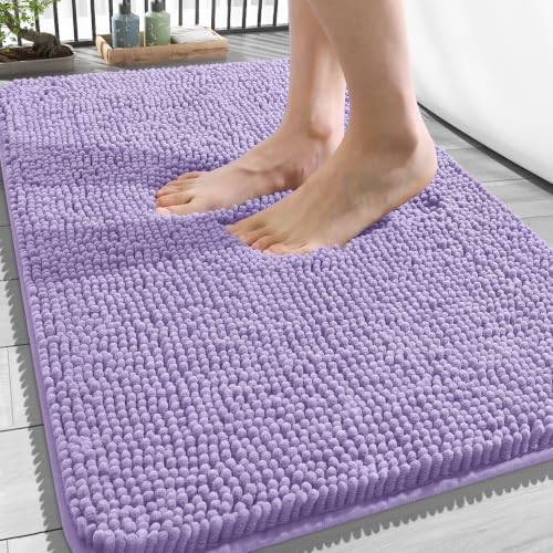 OLANLY Bathroom Rugs 34x21, Extra Soft Absorbent Chenille Bath Rugs by OLANLY