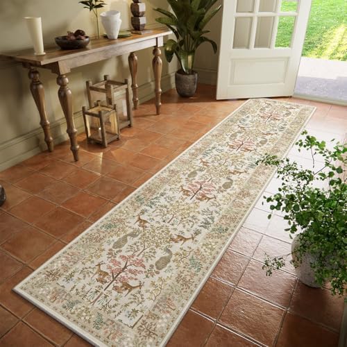Runner Rug Washable Kitchen Runner: 2'x10' Hallway Runner Stain Resistant Non Slip Low Pile Soft Indoor Carpet Runners for Hallways Bedroom Entryway Farmhouse Bathroom Laundry Room by palohom