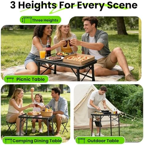 WildFinder Folding Grill Table, 2x1.3 FT Portable Camping Table, Foldable - Image 5
