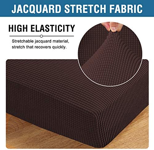 H.VERSAILTEX Super Stretch Stylish Cushions Covers/Furniture Cover Spandex Jacquard Small Checked Pattern Super Soft Slipcover Washable Individual - Image 5