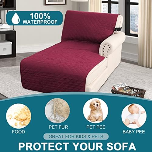 Turquoize 100% Waterproof Sofa Covers Chaise Lounge L Shape Sofa Protector - Image 2