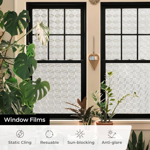 ADD.HERES Window Privacy Film, 3D Stained Glass Window Film, 23.6x35.4in - Image 4