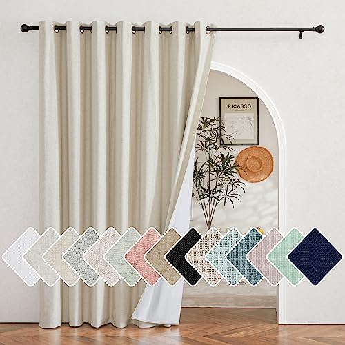 NICETOWN 100% Blackout Curtain for Sliding Glass Door 100"x84" by NICETOWN