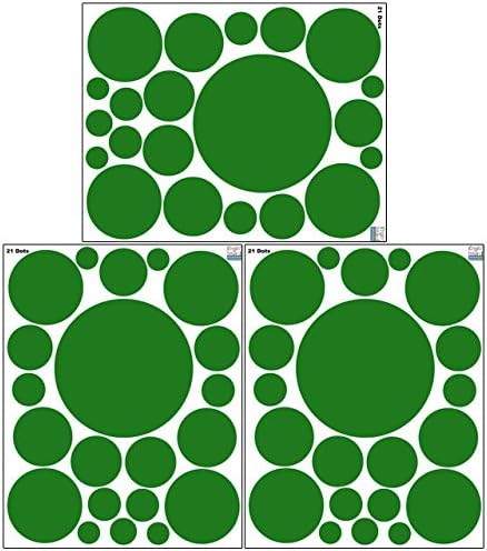 Polka Dot Wall Stickers, Wall Decor Stickers, Wall Dots, Vinyl Circle Room Dot Decals (Green) - Image 4