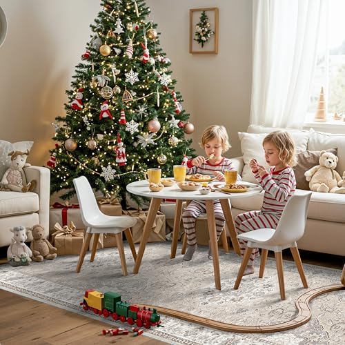 Washable 4x12 Wide Hallway Runners: 12ft Vintage Soft Runner Rug for Entryway Living Room Non Slip Water Resistant Carpet for Kitchen Dining Room Ultra Thin Nursery Bedroom Area Rug(Beige,4x12) - Image 5