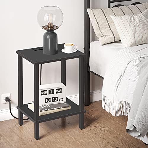 TUTOTAK End Table with Charging Station, Side Table Set of 2, Nightstand - Image 7
