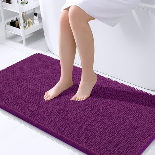 OLANLY Bathroom Runner Rugs 40x24, Extra Soft Absorbent Chenille Bath Rugs by OLANLY