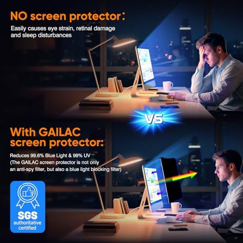 Privacy Screen for Computer Monitor 32 Inch, Anti-Blue Light Screen Protector for Eye Health, Hanging Type, Computer Screen Privacy Shield for Desktop Monitor, Suitable for Office or Home Use - Image 4